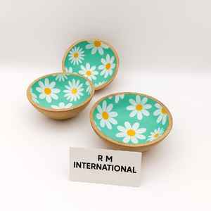 100% naturel écologique de haute qualité manguier bois émail imprimé artisanal cuillère bol ensemble pour cadeaux d'affaires fêtes spéciales - Product Image 4