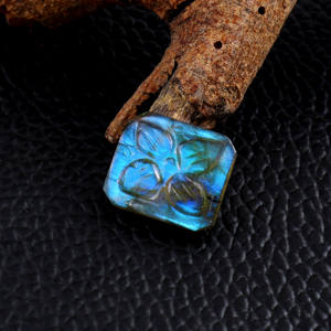 Sculpture moghole personnalisée Labradorite naturelle pierre précieuse en vrac bleu vif Flash changement de couleur optimal produits en vrac forme de taille personnalisée - Product Image 3