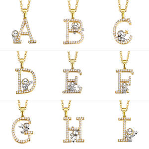 Jeulia Roaming Space Personalized Astronaut Sterling <b>Silver</b> <b>Initial</b> <b>Necklace</b> - Product Image 1