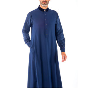 2024 Latest Design High Quality <b>Men</b> Jubbah <b>Thobe</b> Custom Logo Plus Size Breathable Top Best Selling Wholesale Price Customized - Product Image 5