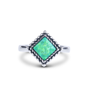 Jeulia Fairy Princess <b>Opal</b> Gemstone <b>Ring</b>-<b>Gold</b> & Rhodium Plated Fashion Jewelry - Product Image 1