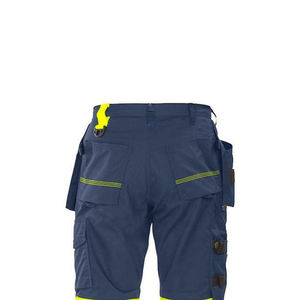 High Visibility Reflective Breathable Polyester CE Certified <b>Work</b> Pants Yellow Navy Blue Safety <b>Construction</b> Wear Industrial - Product Image 4