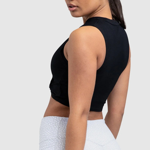 OEM personalizado de alta calidad de las mujeres chaleco Fitness entrenamiento Yoga Top cómodo suave tela elástica camiseta sin mangas - Product Image 3