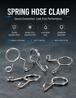 7.6mm Inner Diameter Spring Tube Clamp, 304 Stainless Steel Fuel Hose Retaining Clip
