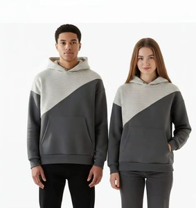 Sweat-shirt à capuche unisexe personnalisé, coupe classique, color block, tricoté, 100% coton, respirant, décontracté, pour l'automne, vente en gros OEM - Product Image 5