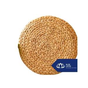 Exquisite Blue Lotus Vietnam Water Hyacinth Hand-Braided Seat Pad for Durable Home Furnishings - Product Image 1