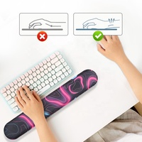 Tapis de souris de jeu à lignes simples et lumineuses Tapis de bureau antidérapant réduit Tapis de bureau en mousse à mémoire de forme Tapis de clavier pour le bureau et la maison