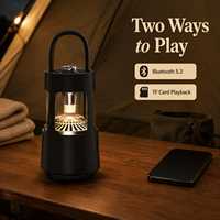 Lanterne de camping portable avec haut-parleur Bluetooth 5.3, étanche, audio sans fil, lumière, batterie 4000 mAh pour pique-nique en plein air