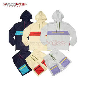 Men's Comfortable Windbreaker Shorts Set Hooded <b>Jacket</b> Mesh Lining Solid Knee-Length Summer <b>Workout</b> Windbreaker Shorts Winter - Product Image 1