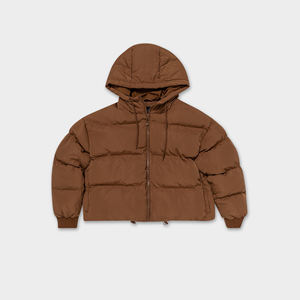 เสื้อแจ็กเก็ตขนเป็ดฤดูหนาวของผู้หญิงผ้าไนลอนยาวมีฮู้ดระบายอากาศได้ดีมีโลโก้ตามสั่ง2022 - Product Image 6