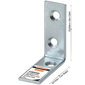 VORMANN Lot de 50 supports de chaise en acier inoxydable 60 x 60 mm Longueur 18 mm Largeur 2 mm Épaisseur - Product Image 3