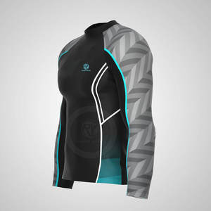 Spandex Sublimado MMA Rash Guard Impreso digital BJJ Rush Guard Traje de baño de manga larga Rash Guard - Product Image 2