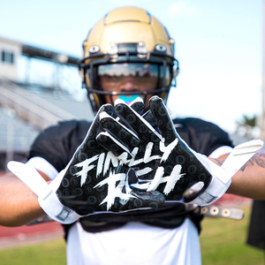 Nouveauté Gants de receveur de football américain sur mesure professionnels en cuir synthétique Poignée personnalisée Entraînement Jeux - Product Image 4