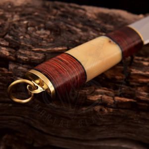 Lame en acier à haute teneur en carbone forgée à la main professionnelle couteau Viking traditionnel couteau Birka médiéval manche en bois de Rose avec couvercle - Product Image 4