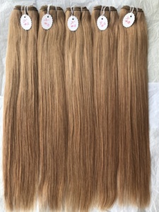 N. ° 12-Cabello Humano Remy Virgen sin procesar, tejido suave y sedoso con número de Color, liso, de un solo donador, brasileño, indio, templo - Product Image 3