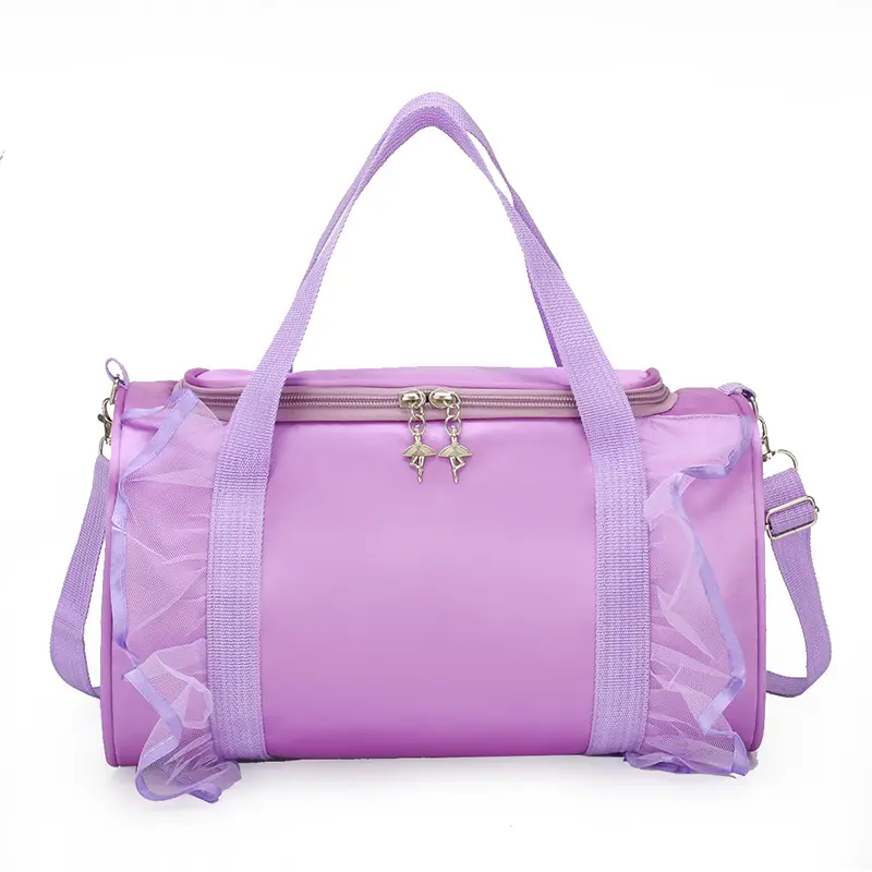 Messenger School Bag Pink Lace Dancing Girl Backpack Customize Logo Ballet School Bag