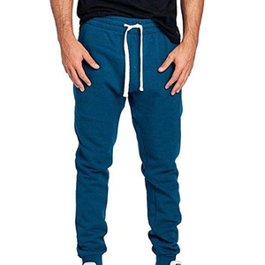 Ropa informal azul marino 500 Gsm mezcla de poliéster/algodón respetuoso con el medio ambiente ligero Jogger ropa de hombre de gran tamaño en blanco pierna ancha holgada - Product Image 1