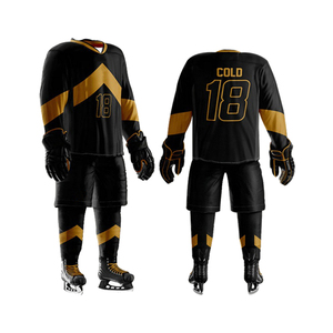 Ensemble de maillots de hockey sur glace personnalisés de qualité supérieure, uniforme d'équipe personnalisé, maille respirante, sublimation, fournisseur OEM ODM en gros - Product Image 1