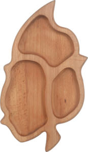 ถาดขนม LEAF - 3 ช่อง 35×20 ซม - Product Image 2