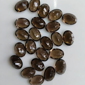 ควอตซ์สโมคกี้ธรรมชาติ 14x10 มม. รูปทรงวงรี คุณภาพดีที่สุด พลอยเม็ดเดี่ยวสำหรับทำเครื่องประดับ - Product Image 5