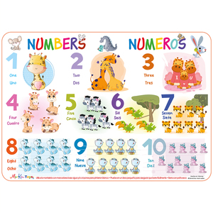 Numeri Playmat educativo per i più piccoli numeri bianchi - Product Image 1