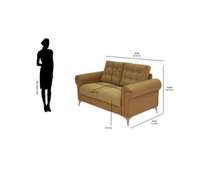 Lujo moderno mejor cómodo Rippon 2 plazas marrón sofá elegante muebles de sala de estar - Product Image 6