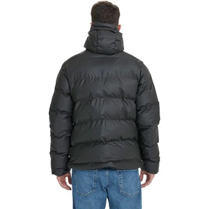 Chaqueta Acolchada de Moda para Hombre, Color Sólido, con Capucha, Cortavientos, Estilo Bomber Informal, Cierre de Cremallera, para la Temporada de Invierno - Product Image 3