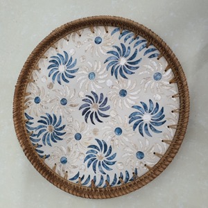 Bandeja clásica de madera con Incrustaciones de nácar 100% bambú natural tamaño personalizado para uso doméstico OEM ODM marca Hathai de Vietnam - Product Image 1