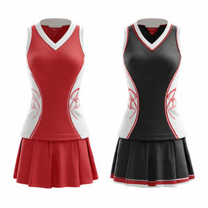 Top de Uniforme de Netball Sublimado para Mujer, Cuello en V, Estampado, Sin Mangas, Jersey de Netball - Product Image 1