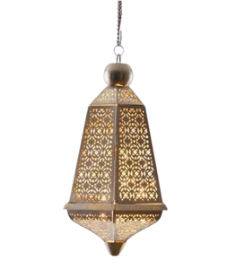 Linterna árabe marroquí de metal de hierro, luces colgantes de diseño moderno ecológicas hechas a mano para decoración del hogar al mejor precio de la India - Product Image 4