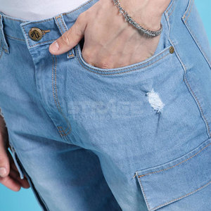 Shorts en jean pour hommes avec logo personnalisé, 100% coton, décontractés, écologiques, de haute qualité, fabricant professionnel, vente chaude - Product Image 4