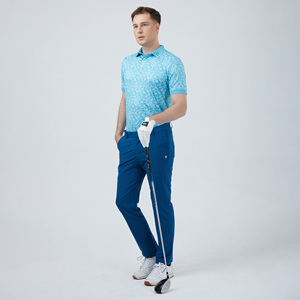 Camisa de Golf Premium para Hombre, Cuello Camisero, Tejido de Punto, Logotipo Personalizado, Impresión Digital, Manga Corta, Secado Rápido, Transpirable - Product Image 1