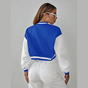 Vestes universitaires pour femmes de la meilleure qualité, hiver, baseball, patchwork, fines, imperméables, écologiques, en laine et coton, longues, décontractées, grandes tailles - Product Image 3