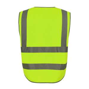 Gilet de sécurité réfléchissant en coton haute visibilité unisexe pour le travail en extérieur, couleur et taille personnalisées - Product Image 2