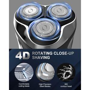 Rasoir Électrique Rechargeable Étanche pour Hommes, Rasoir de Voyage Sans Fil avec Écran LCD et Verrouillage en Allemand pour le Visage - Product Image 6