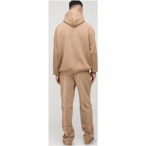 Vêtements de sport de luxe pour hommes hiver coton survêtements 100% solide uni blanc Tech polaire avec col à capuche imprimé techniques - Product Image 2