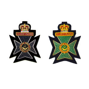 Hot Sale Customized Handmade Embroidery Blazer <b>Badges</b> Best Quality Bullion Wire 3D Design Logo Decoration Sew-On Beads Uniforms - Product Image 4