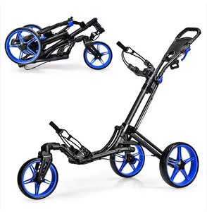 Carrito de Empuje de 3 Ruedas Slickblue de Alta Calidad con Mango Ajustable °   Ruedas Giratorias, Diseño Plegable - Product Image 1