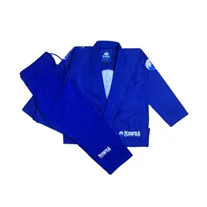 사용자 정의 블루 주짓수 GI BJJ 유니폼 진주 직조 100% 면 350Gsm 450Gsm 550Gsm