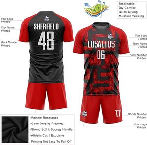 Maillot de football pour enfants et adultes Kit d'uniformes de football personnalisés pour hommes et garçons vêtements de sport - Product Image 3