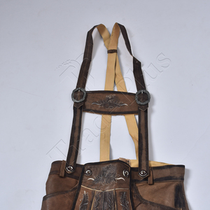 2025 Unisex Custom Embroidery Design Bavarian Lederhosen Shorts OEM Customized Casual Wear German Traditional Textiles Leather - Product Image 5