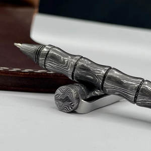 Stylo en acier Damas artisanal, stylo d'écriture de luxe fait à la main, design élégant pour le bureau, les affaires et les cadeaux - Product Image 2