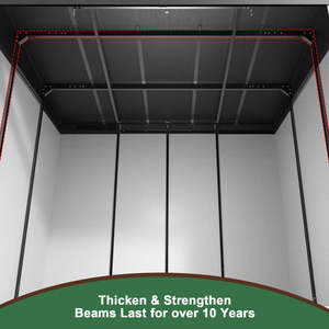 Cobertizo de almacenamiento al aire libre de resina de 10x7 pies con cobertizos y almacenamiento duraderos para sus necesidades - Product Image 2