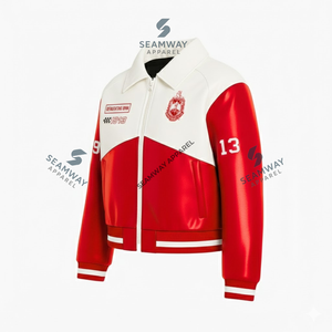 Delta |   Sigma |   Blouson en cuir PU prêt à être expédié de la sororité Theta, blouson bomber pour femme, blouson varsity brodé, blouson racer - Product Image 3
