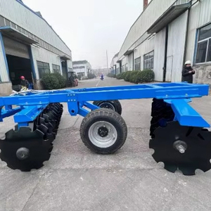 Herse à disques bleue à 4 rangs, cultivateur monté sur tracteur, équipement de travail du sol agricole - Product Image 5