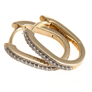 Pendiente de aro de diamante cultivado en laboratorio de forma redonda de oro rosa de 14 quilates de 1,25 quilates VS Clarity EF Color Jewelry para mujer del fabricante - Product Image 2