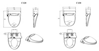 Abattant de toilette intelligent VOVO C130 avancé avec siège chauffant, télécommande, certifié CE, garantie 3 ans