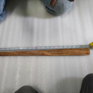 Base de cuerno de zapato de madera de nogal pulido 75cm mango largo ecológico fácil de usar ayudante para mujeres niños bebé - Product Image 5