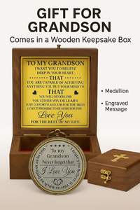 เข็มทิศโบราณทองเหลืองแบบพกพาพร้อมกล่องไม้สลักข้อความรัก  รับผลิตตามแบบ OEM/ODM - Product Image 2