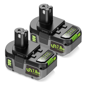 2 Paket Alat Listrik Ryobi 18V 3.0Ah 7.0Ah Baterai Lithium-Ion Isi Ulang Baterai Pengganti untuk Alat Listrik Asli RYO 18V - Product Image 1